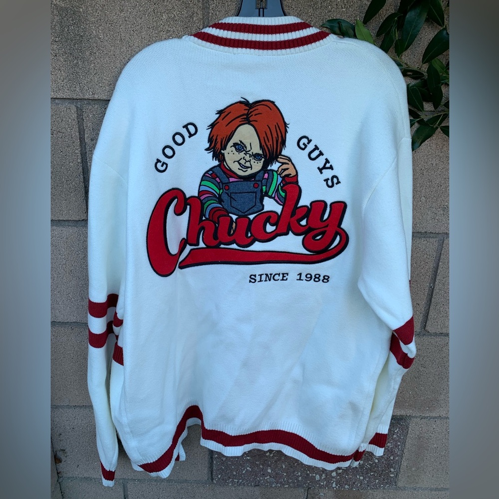Shoe Palace Chucky Good Guys Cardigan Collab